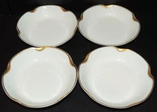 4 HAVILAND LIMOGES SILVER ANNIVERSARY SCHLEIGER 19 PATTERN 5" FRUIT DESSERT BOWL