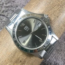 ESQ Swiss Mens E5099 Fashion Date Silver Tone Quartz Analog 36mm Watch 7 1/4"