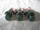  Hallmark 3.5" Wooden Old Fashion Santa Ornaments Lot of 3 Christmas trim a tree — photo 7