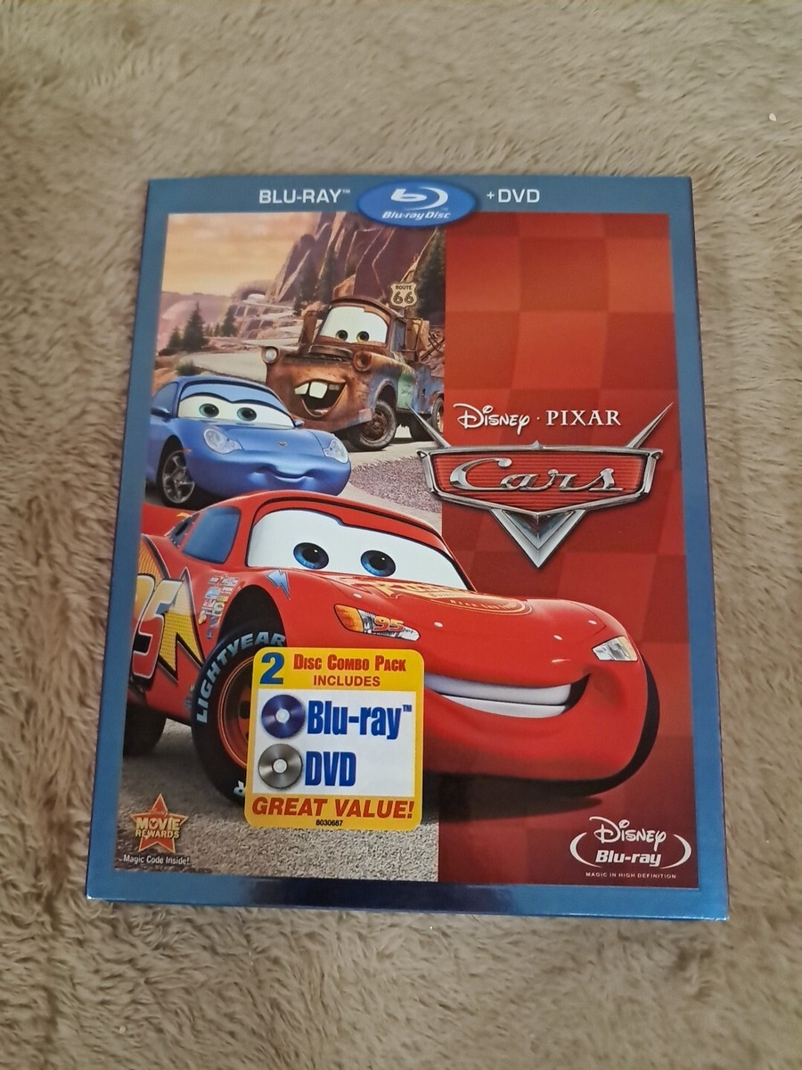 Cars Blu-ray & DVD 2-disc set 2006 Disney Pixar cartoon movie W