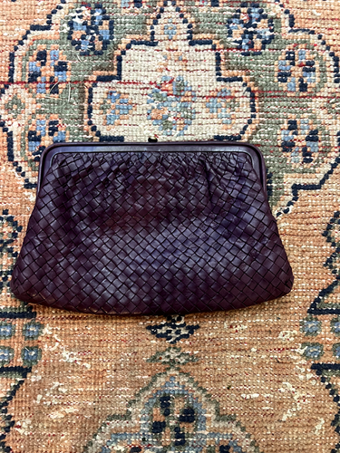 Vintage Bottega Veneta Clutch in Eggplant