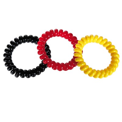 Germany 3x Hair Tie Hair Flag Merchandise Black Red Gold Spiral #18