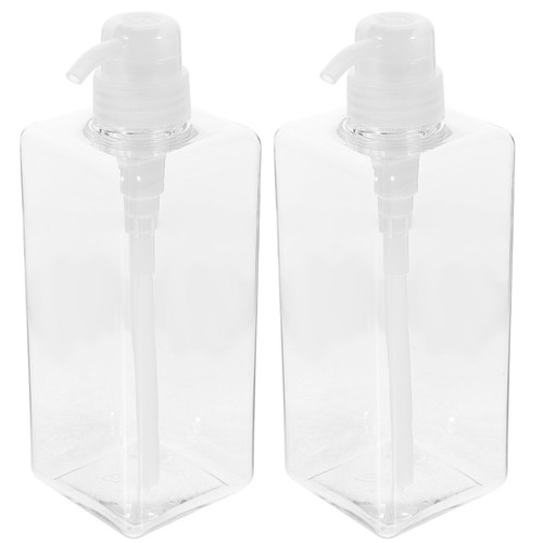 2x Leere Shampoo-Flaschen Mit Pumpe – 500 Ml, Transparent, Nachfüllbar