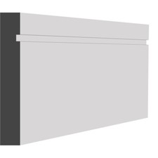 GROOVE 1 SQUARE MDF SKIRTING BOARD - 18MM - PRIMED / UNPRIMED
