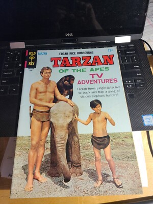 Tarzan 168 Gold Key TV Adventure Comic 1967 ERB. Ron Ely Leopard Girl HIGH GRADE