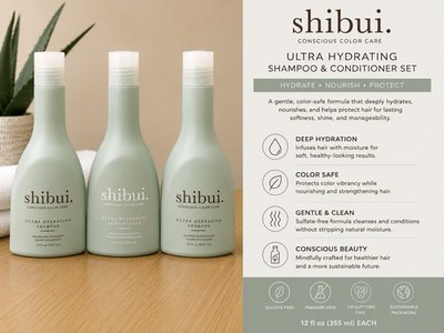 Shibui Ultra Hydrating Shampoo & Conditioner Set 12 fl oz Color Care Trio