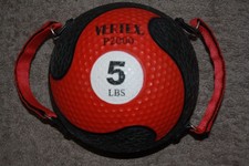 Vertex P2000 5 Pound Medicine Ball Red White Black Exercise Fit Healthy Workout