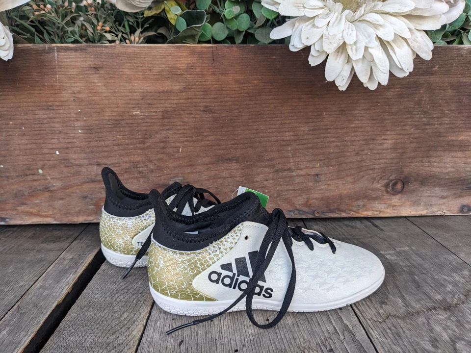 Adidas X 16.3 TF Jr Turf White/Gold Soccer Shoes AQ4353 (Youth Size 11K) - Image 3 of 4