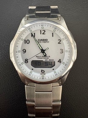 Casio Wave Ceptor Multi-Band Solar Analog Digital Stainless Watch