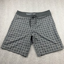 Mossimo Supply Co Mens Gray Geometric Board Shorts Swim Trunks Size 38 281003447