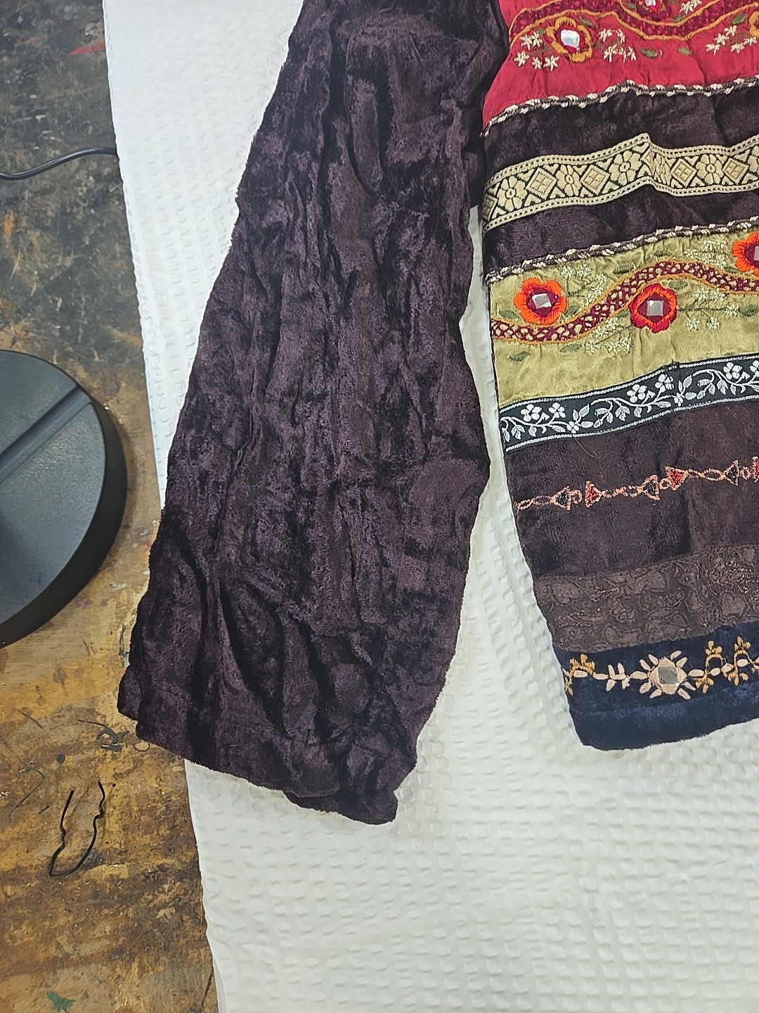 Boho Patchwork Embroidered Jacket Tantrums Collec… - image 4