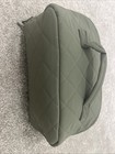 Olive Green Quilted Makeup Travel Bag 12 Inches Long NWT - Free Lipbalm Lip Balm — photo 2