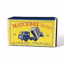 VINTAGE MATCHBOX SERIES LESNEY #15 REFUSE TRUCK "EMPTY BOX ONLY"