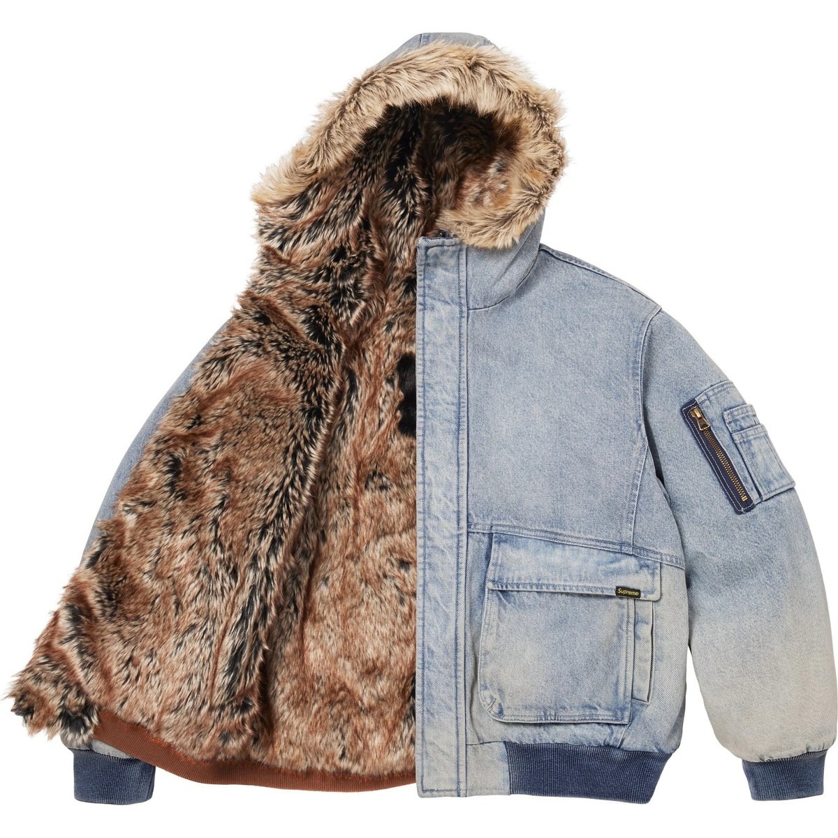 Supreme Reversible Faux Fur Hooded Work Jacket 3colors 26SS | eBay
