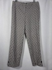 NWT Talbots Straight leg Black White Wool Blend Gingham Pants Women's 8  129