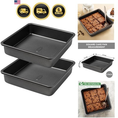 Square Cake Pan, Nonstick Baking Pan for Bread or Brownie, 9x9 Inch Bakeware ...