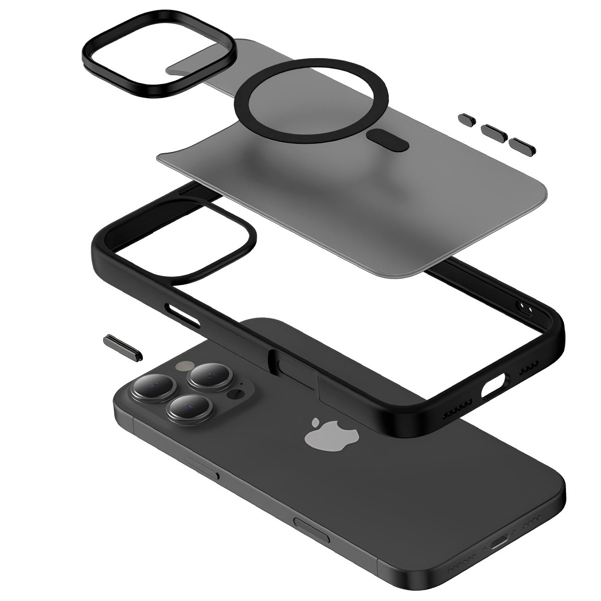 Coque iPhone 16 Pro givrée hybride MAG compatible MagSafe - 2