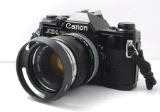 [Near MINT] Canon AE-1 Black 35mm SLR Film Camera + Canon FD 50mm f/1.8