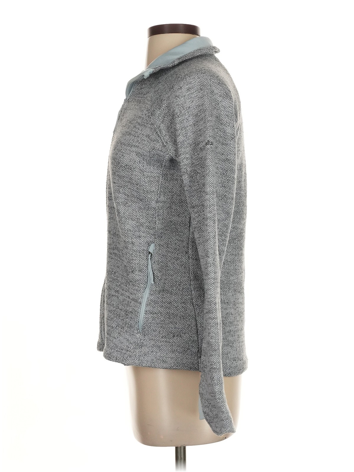 Columbia Women Gray Track Jacket S thumbnail 4