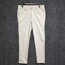 Lululemon ABC Pants Mens 31x29 Light Beige Slim Fit 5 Pocket Stretch Chino Golf
