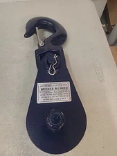 Bronze Bushed Snatch Block W/Hook No.H418BB 4.5inch 4 Ton 1/2" Wire Rope Size