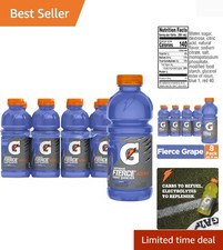 Gatorade Thirst Quencher, Fierce Grape, 20 Fl Oz Pack of 8