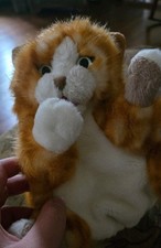 Folkmanis Orange Cat Tabby Small Hand Puppet Plush Toy Animal
