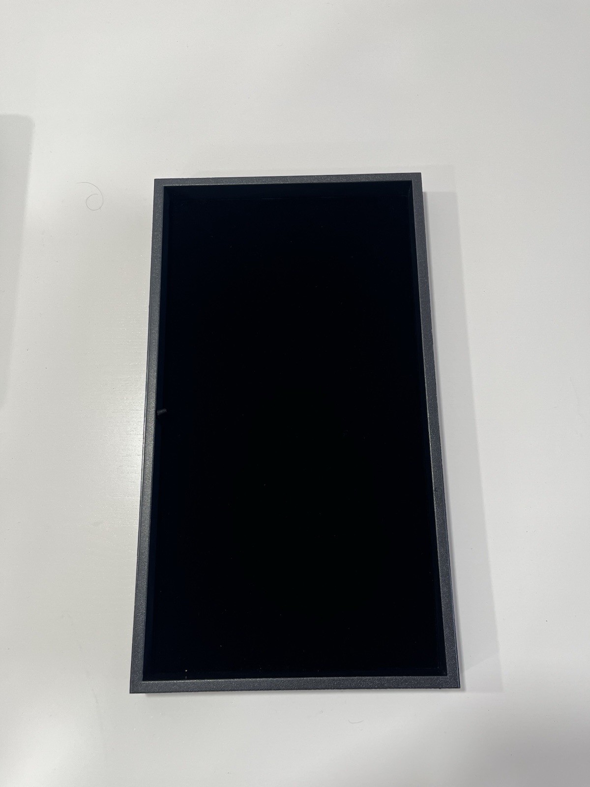 1" Standard Plastic Black Stackable Jewelry Display Tray With black velvet pad