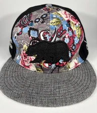 Grassroots California 420 Limited Edition Hat Bear Patch Floral Design Sz 7 1/4