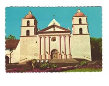 Main Chapel Mission Santa Barbara vintage postcard unposted