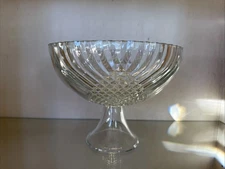 Vintage Indiana Glass Tiara Trillium Footed Compote Bowl