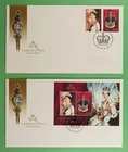 DR WHO 2003 AUSTRALIA 2 FDC QEII GOLDEN JUBILEE S/S R79448