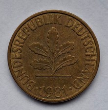 10 PFENNIG " D " 1981 BRD DUITSLAND