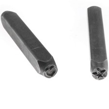 2pcs Star Heart Shape Metal Stamping Tool 6mm Electroplated Hard Carbon Steel...