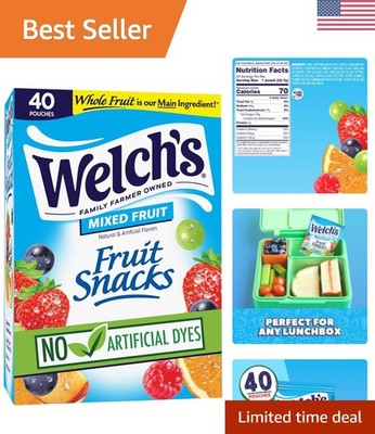 Individually Wrapped Gluten-Free Fruit Snacks   40 Pack of Mixed Flavor Treats