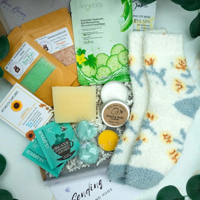 Personalisierte Self Care Verwöhnkorb Box zum Geburtstag Geschenk Spa Pack
