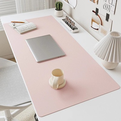 PU Leder Schreibtisch Matte Mauspad Büro Computer Tastatur Schutz Einfarbig