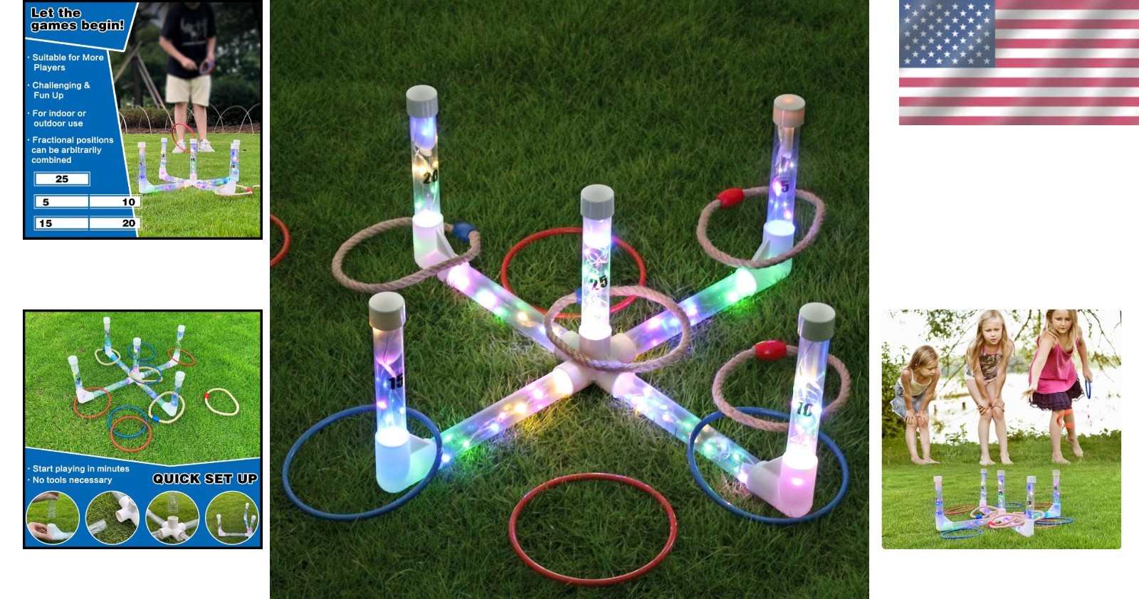 Light-Up Ring Toss Set for All Ages