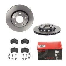 BREMBO BREMSSCHEIBEN Ø256MM + BREMSBELÄGE HINTEN FÜR AUDI A4 B5 VW PASSAT B5.5