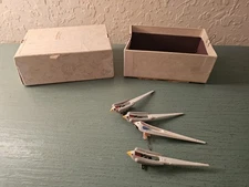 Vintage Lot Of (4) German Cuckoo Clock Birds In Original Spring Clamp Shipping