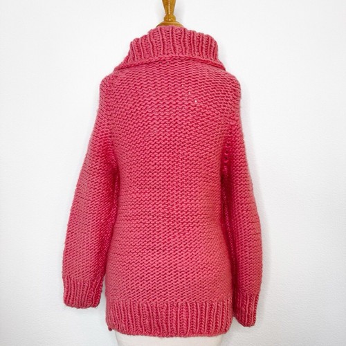 Twinkle By Wenlan Womens Sweater Size Medium Pink Wool Chunky Knit Hygge Cozy - Picture 4 of 10