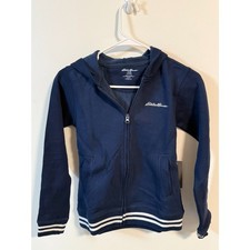 Eddie Bauer Full-Zip Hoodie Jacket Youth L 14/16 Navy - New with Tags