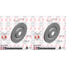2x ZIMMERMANN SPORT BREMSSCHEIBEN 330mm GELOCHT HINTEN passend für AUDI A4 A5 A6