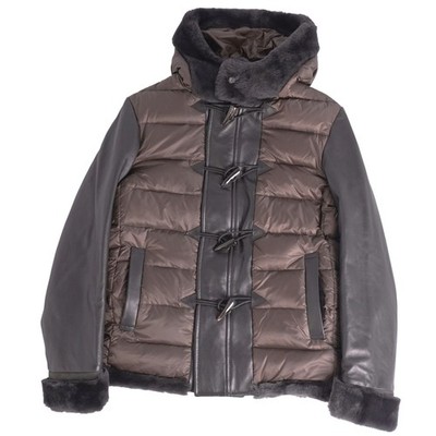 Emmeti Jacket Down Leather Switched Outerwear Men's 46 (equivalent) Used MOLO-0