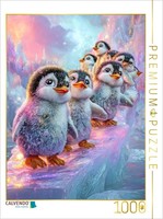 Calvendo Puzzle Cute Penguins | 1000 Pieces, Finished Size 25.2 × 18.9 In (64 ×