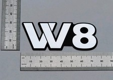 Volkswagen Vw Passat Style W8 Badge Logo Emblem Premium Silver With Adhesive