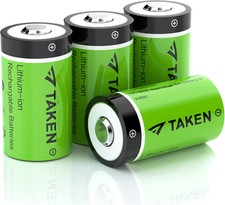Taken 4 Pack 123 Batteries Lithium 3.7V CR123 Batteries CAN BE RECHARGED Compa