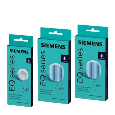 Siemens 10 Reinigungstabletten TZ80001A + 6 Entkalkungstabletten TZ80002A für EQ