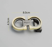 Salvatore Ferragamo Gold with Gray Alloy Belt Buckle for 34-35mm leather strap