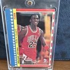 Fleer 1987-88 Michael Jordan #2 Chicago Bulls Basketball Sticker Trading Card